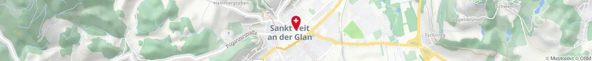 Map representation of the location for Bären-Apotheke St. Veit in 9300 Sankt Veit/Glan